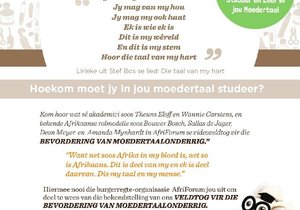 Word S L I M met AfriForum se splinternuwe onderwysvideoveldtog